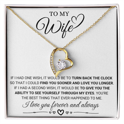 To My Beautiful Wife, My Forever Love - Forever Love Necklace