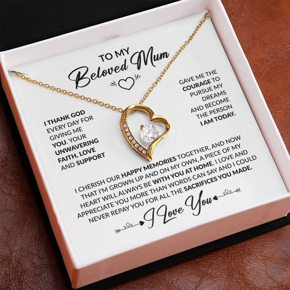 To My Beloved Mum - Forever Love Necklace