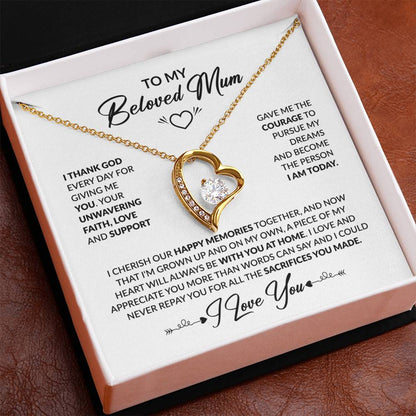 To My Beloved Mum - Forever Love Necklace