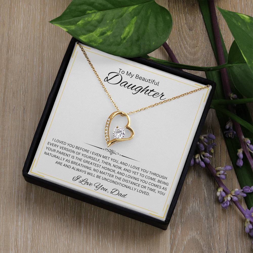 To my Beautiful Daughter - Forever Love Necklace