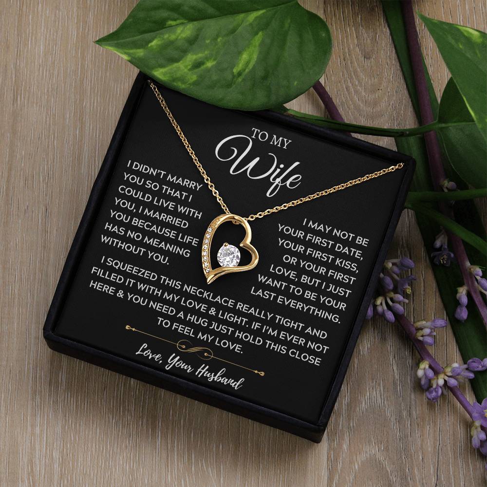 To My Wonderful Wife, My Partner in Everything - Forever Love Necklace