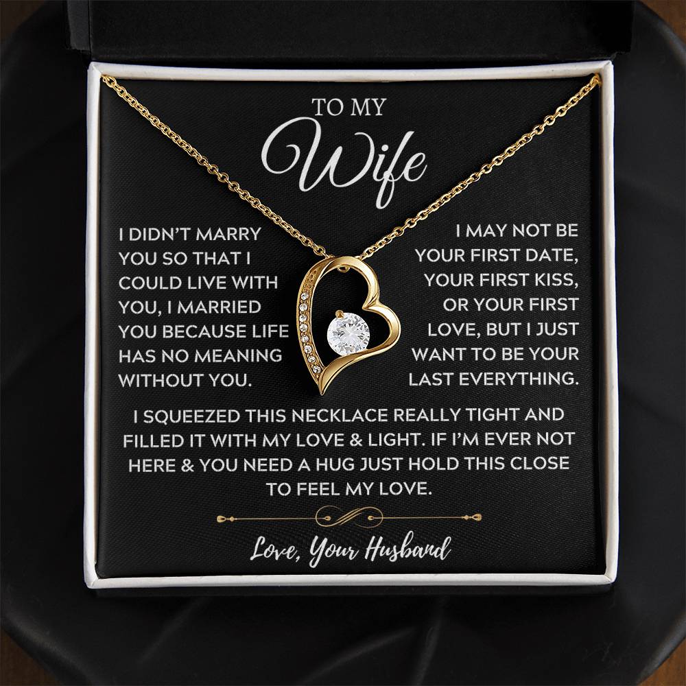 To My Wonderful Wife, My Partner in Everything - Forever Love Necklace