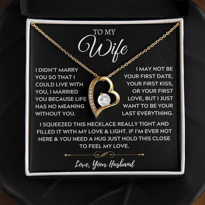 To My Wonderful Wife, My Partner in Everything - Forever Love Necklace