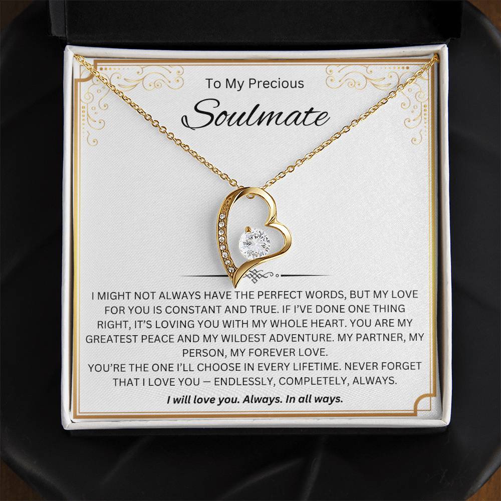 To My Precious Soulmate - Forever Love Necklace