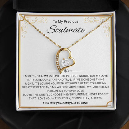 To My Precious Soulmate - Forever Love Necklace