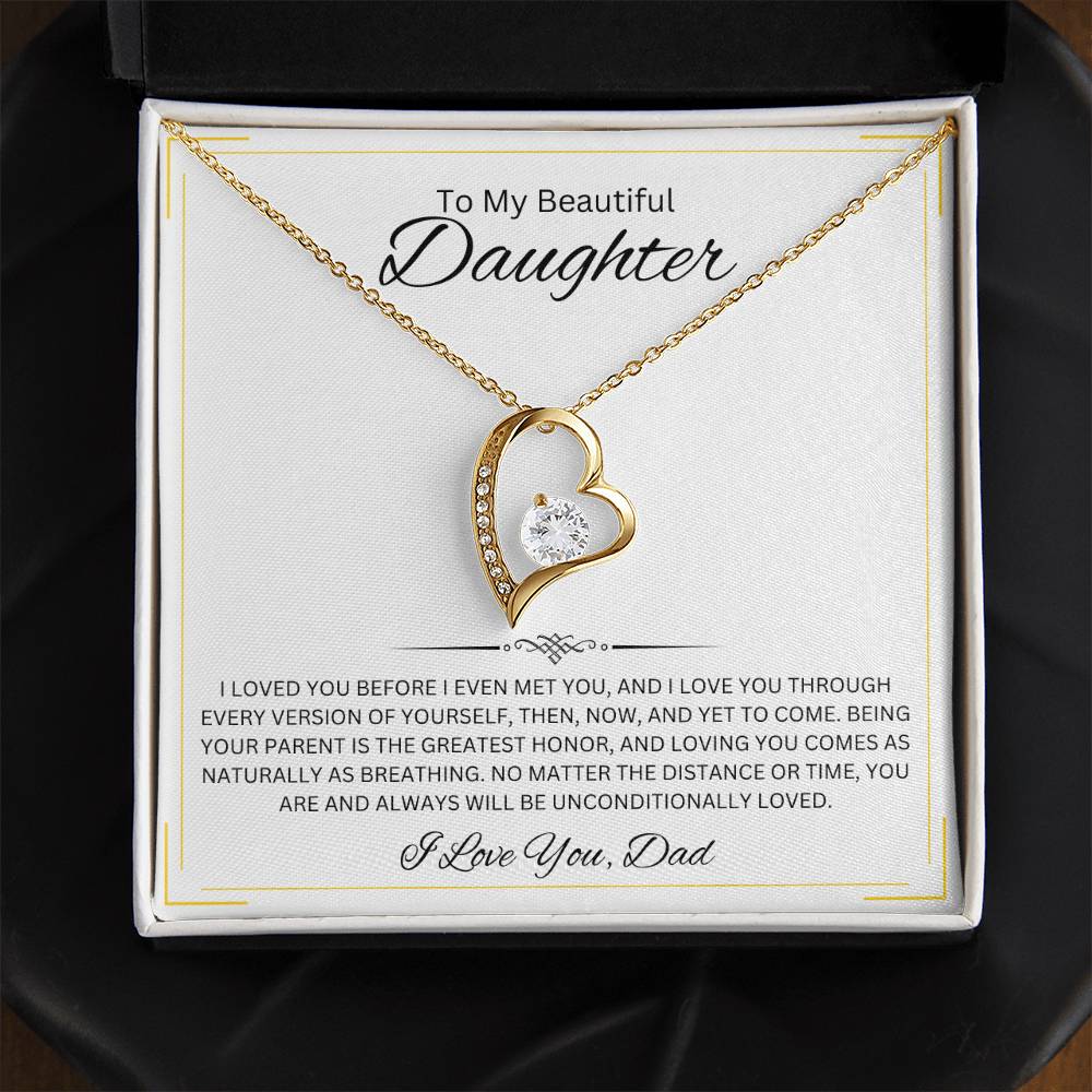 To my Beautiful Daughter - Forever Love Necklace