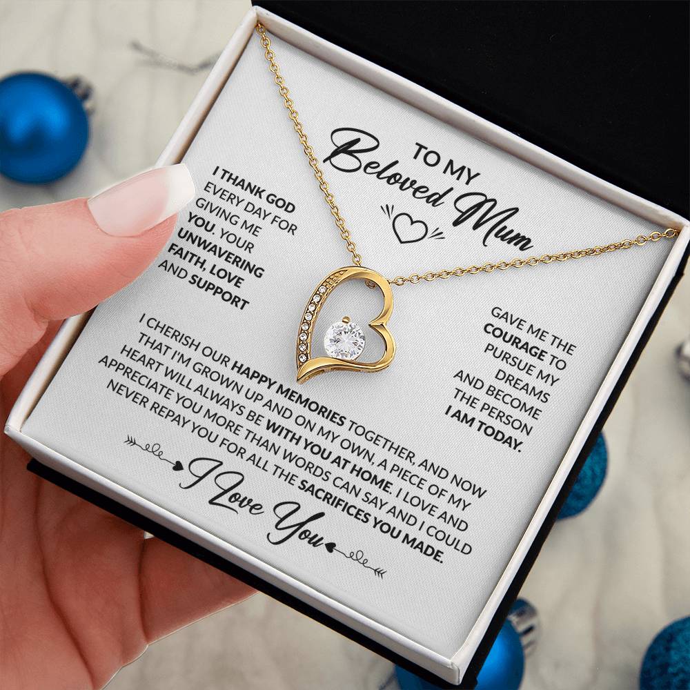 To My Beloved Mum - Forever Love Necklace