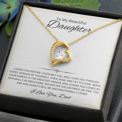 To my Beautiful Daughter - Forever Love Necklace