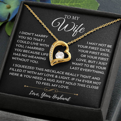 To My Wonderful Wife, My Partner in Everything - Forever Love Necklace