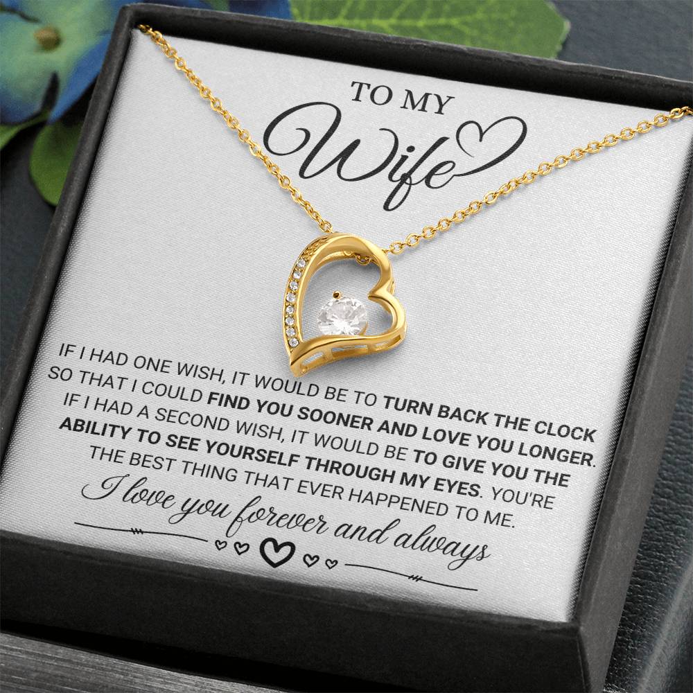 To My Beautiful Wife, My Forever Love - Forever Love Necklace